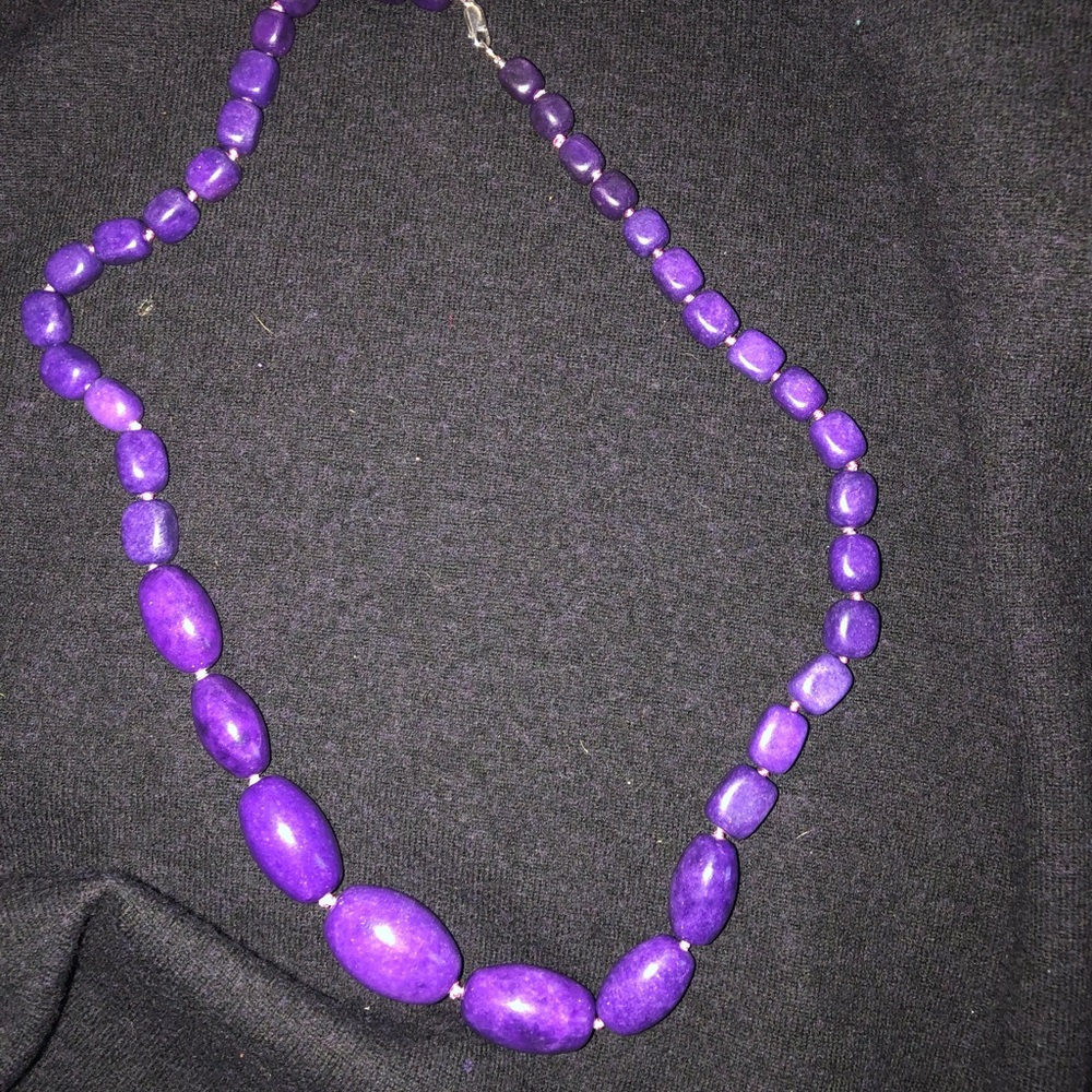 Genuine Chunky Amethyst Necklace